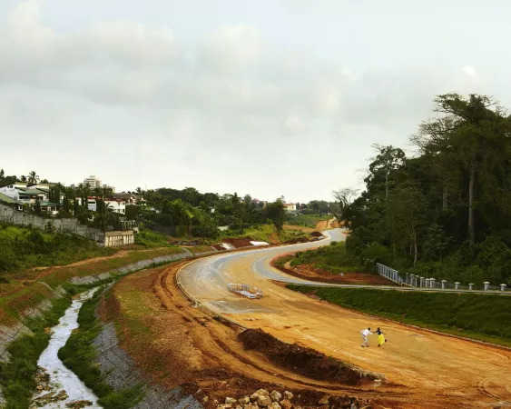 Troisième pont d&#039;Abidjan, échangeur Mitterand OA1, Riviera